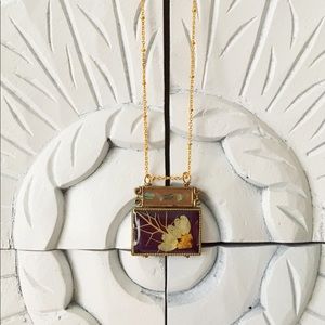 Pressed flower necklace